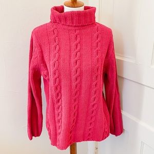 3/$30 Claudia D Cable Knit Turtleneck Sweater M
